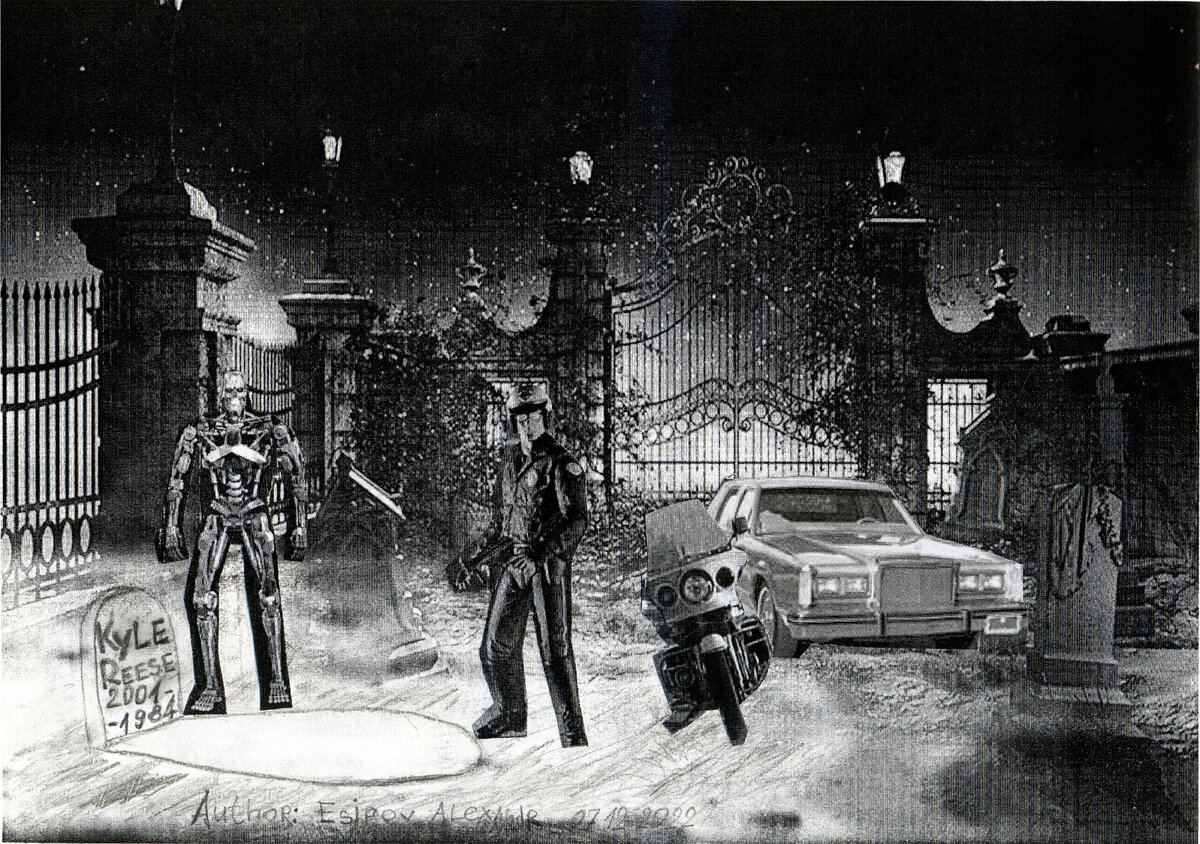 Иллюстрация к рассказу: "Последний Киногерой 2:Запасной металл и Легенда о Роботе-убийце" ( Терминатор 7) 