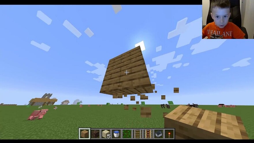 Мальчик сходит с ума, хотя он ещё не знает  про гравитацию.