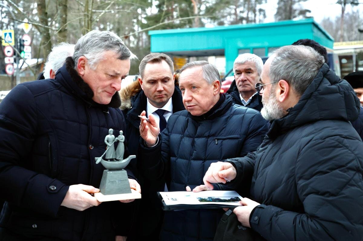 Эскиз памятника Петру и Февронии. Фото: пресс-служба Смольного