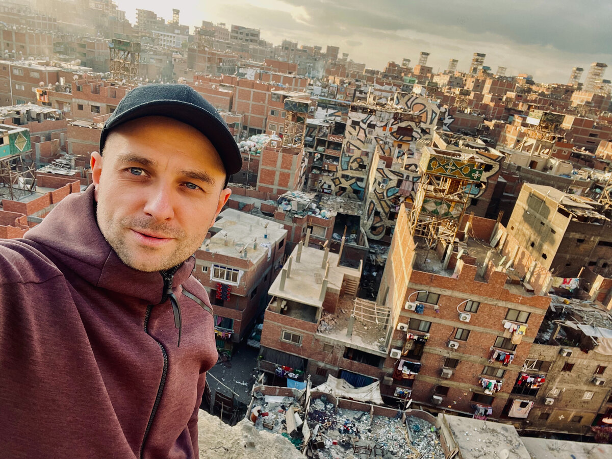 Фото сделано в Каире (Египет) с видом на комптский квартал 