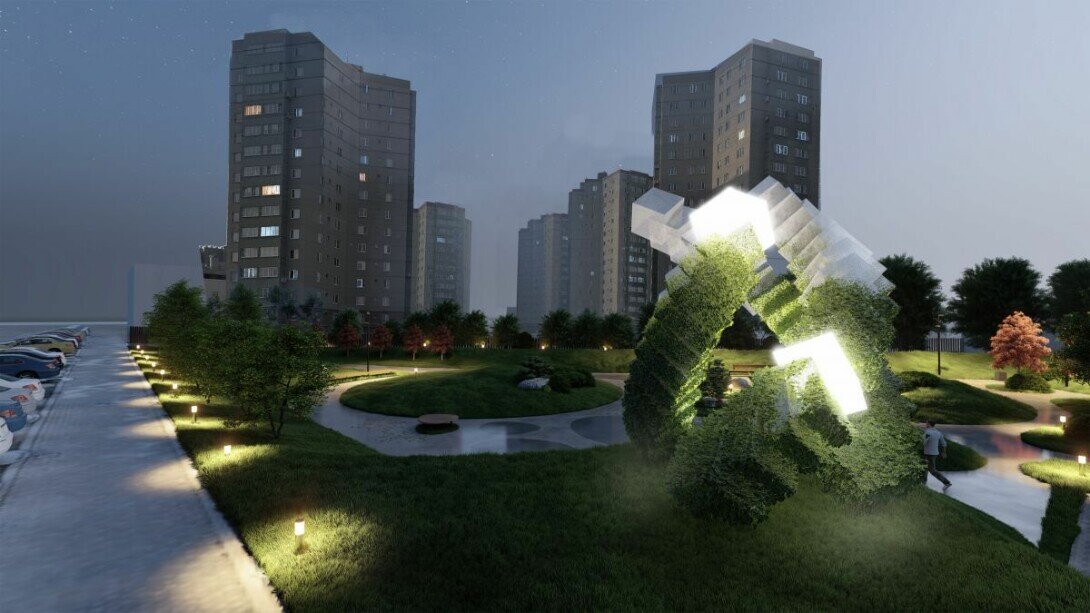 Иллюстрация мэрии. Только мне это напоминает сквер Асахикава на максималках?