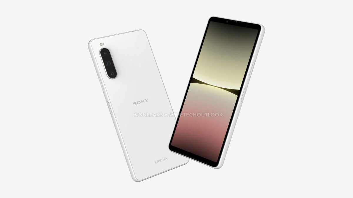 Компактный телефон с приличных размеров рамкой. Sony Xperia 10 V,  оснащенный экраном 6,1 дюйма, показали на качественных рендерах | iXBT.com  | Дзен