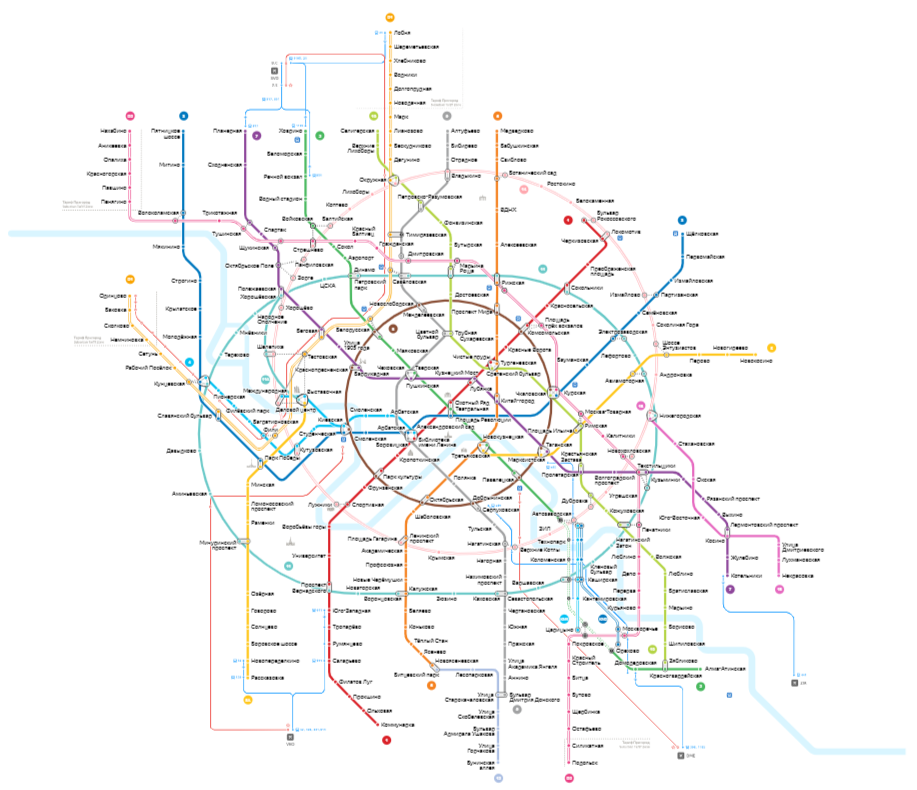 Карта метро москвы на сегодня