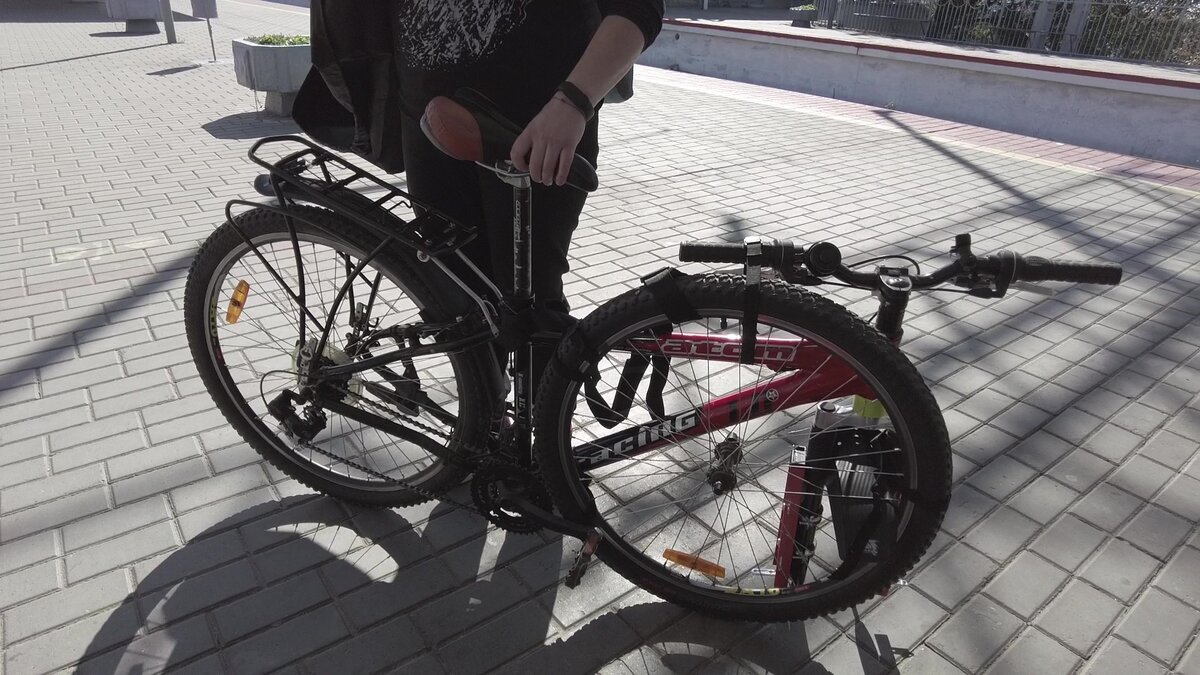 Велосипед в разобранном состоянии