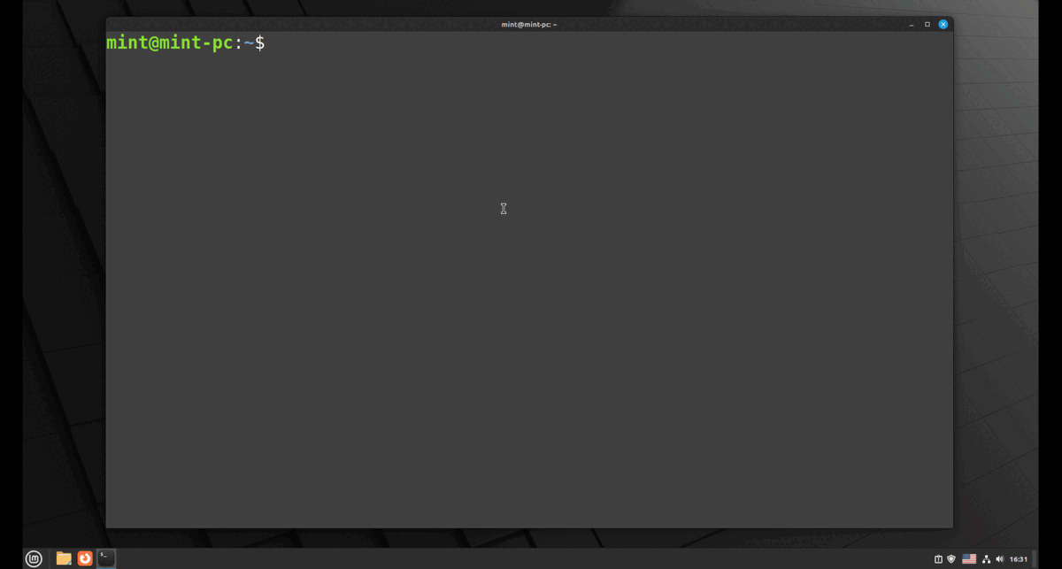 Отображение файла, содержащего историю введенных команд в домашней директории пользователя Linux Mint