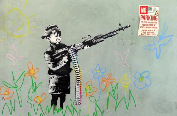 Child Soldier (Ребенок-солдат), Лос-Анджелес. Художник Бэнкси