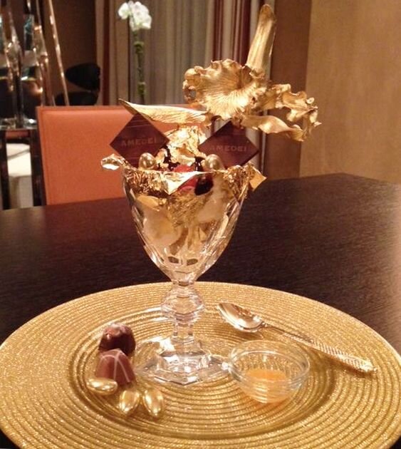 Golden opulence sundae