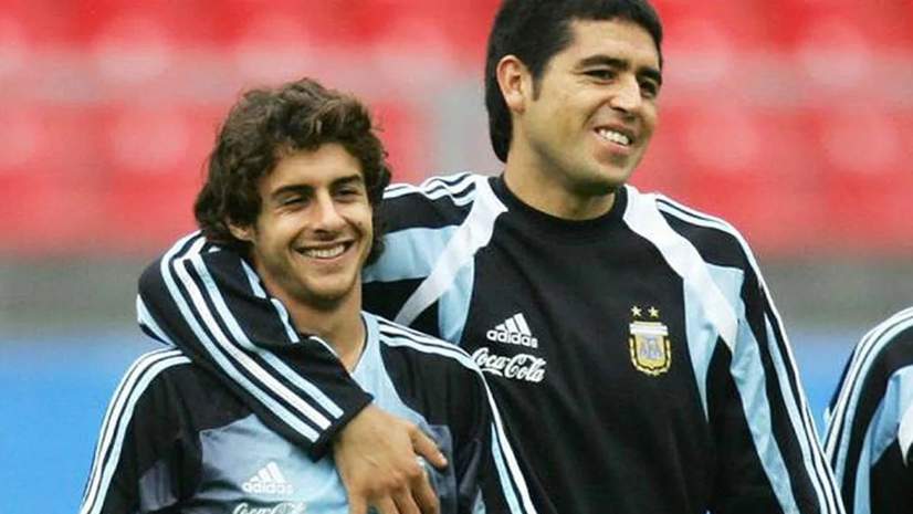 Пабло Аймар и Хуан Рикельме - главные звезды в составе сборной Аргентины на МЧМ-97