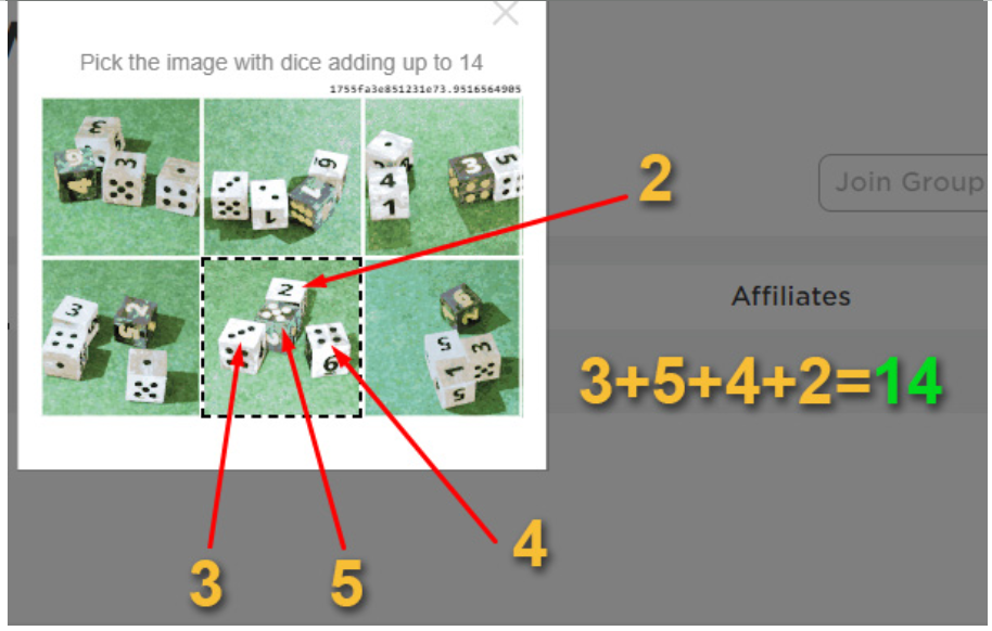 Где надо поставить. Капча с кубиками. Pick the image with dice adding up to 14 ответы РОБЛОКС. Pick the image with dice adding up to 14. Как пройти.