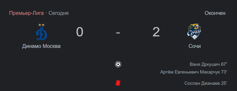 Славиша Йоканович сделал заявление после матча «Динамо» — «Сочи»