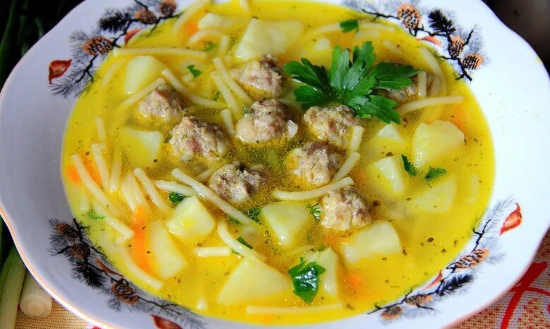 Суп с фрикадельками и вермишелью | Еда от ШефМаркет | Дзен