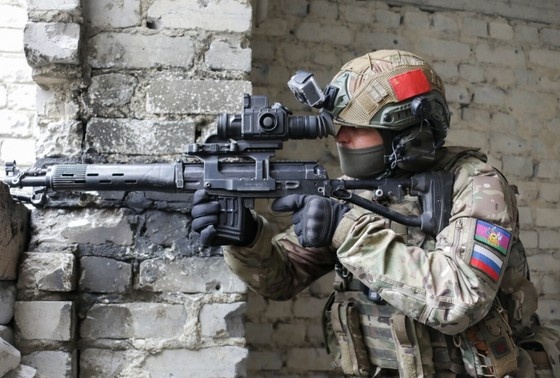    Военнослужащий ВС РФ в зоне проведения СВО