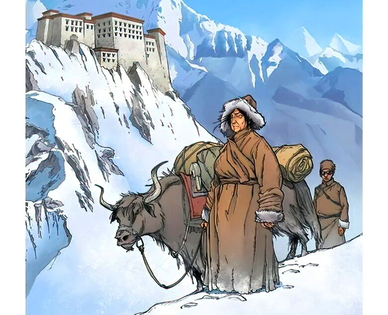 Фрагмент обложки книги "A life with Alexandra David-Néel"