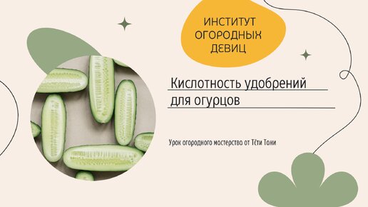 Кислотность удобрений для огурцов