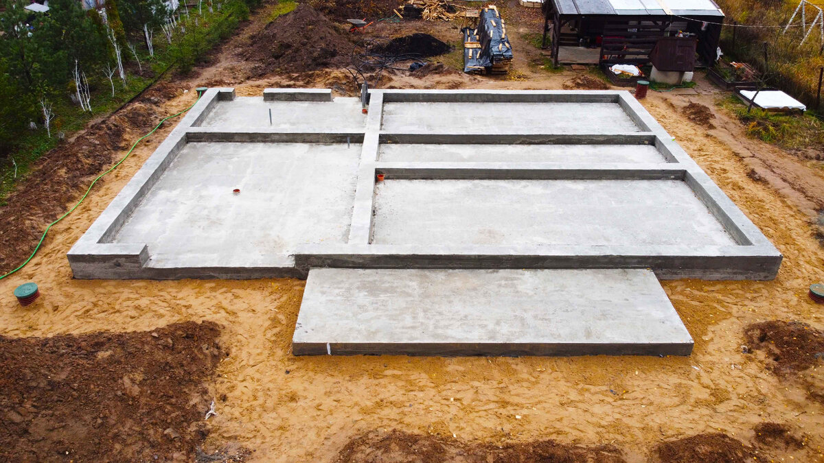 фундамент с ребрами жесткости вверх