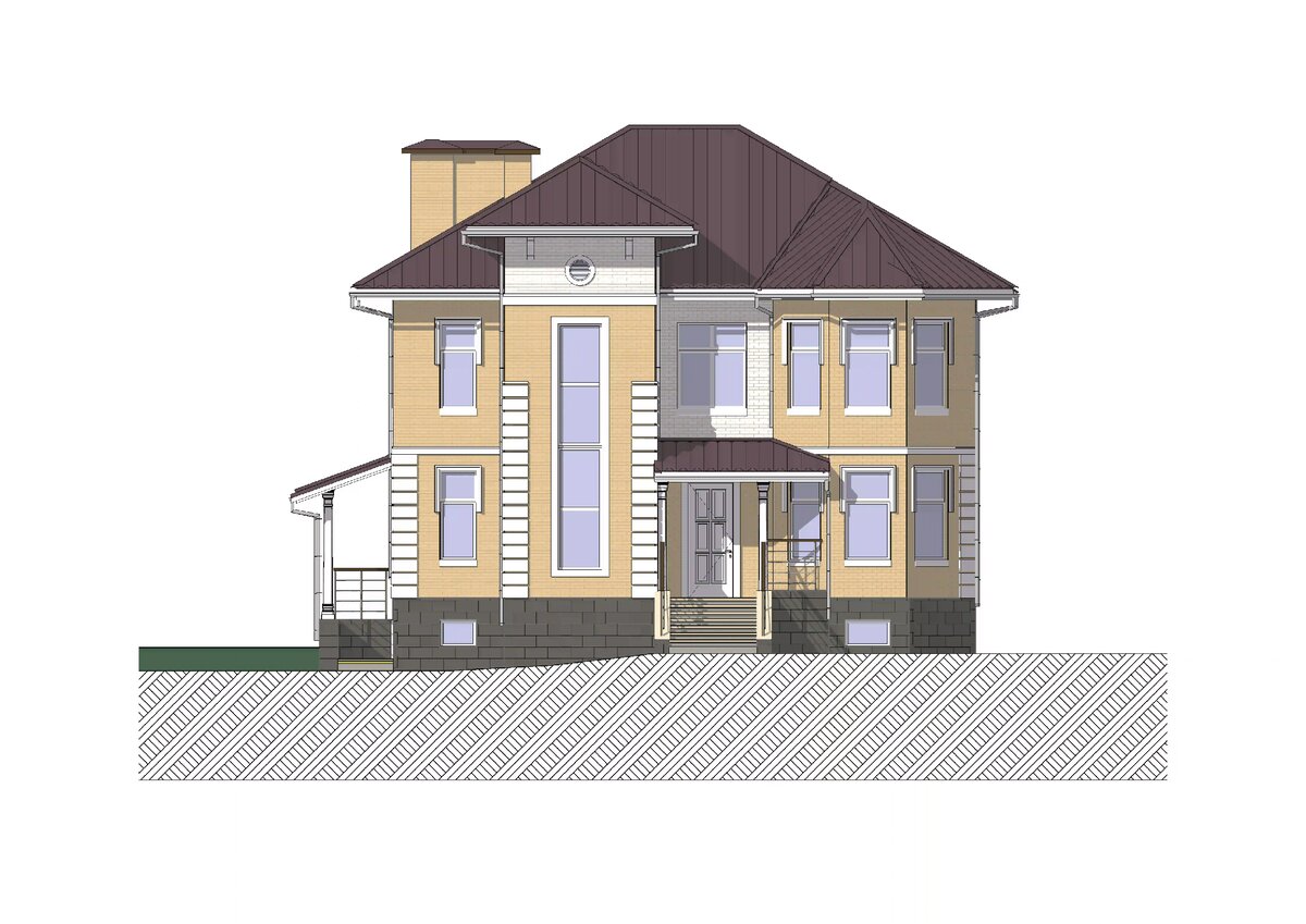 Главный фасад - Проект дома - H-1304