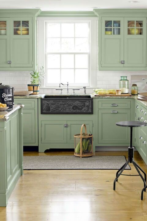 Зеленые кухни – фото в интерьере и правила сочетания цветов и оформления