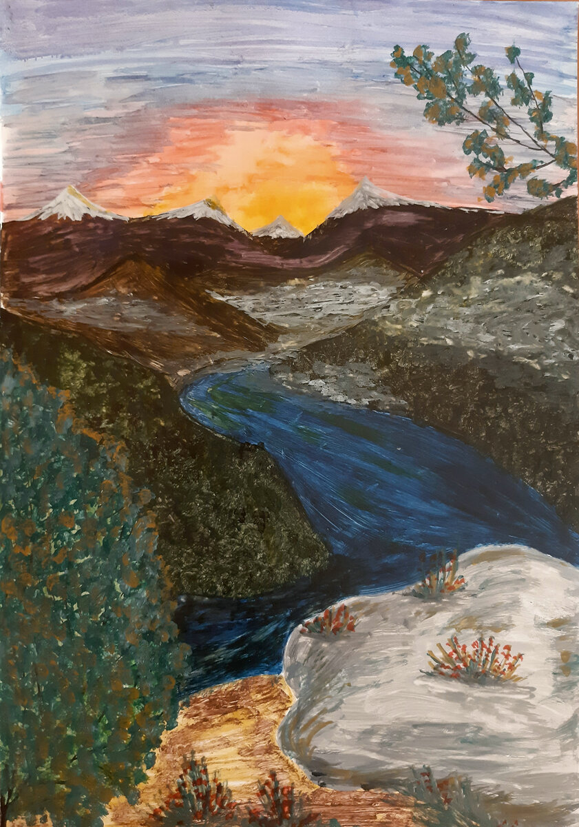 Закат в горах.