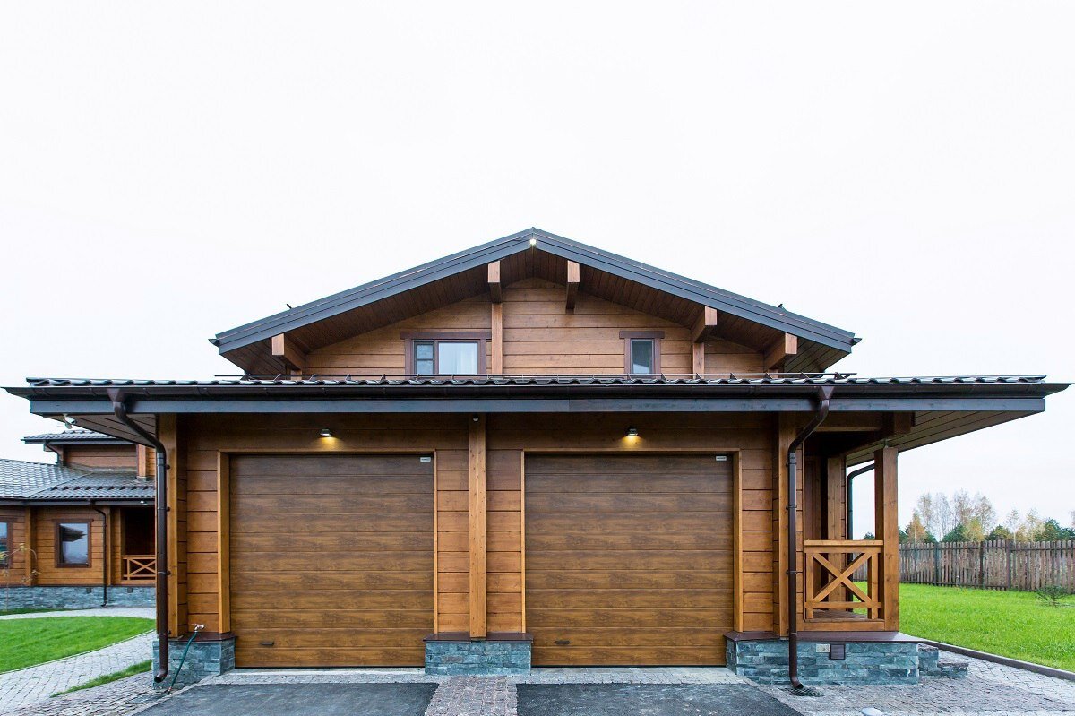 Проекты деревянных домов с гаражом