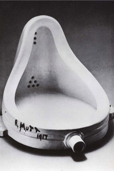 Installation view of Marcel Duchamp’s Fountain, 1917 © James Broad.