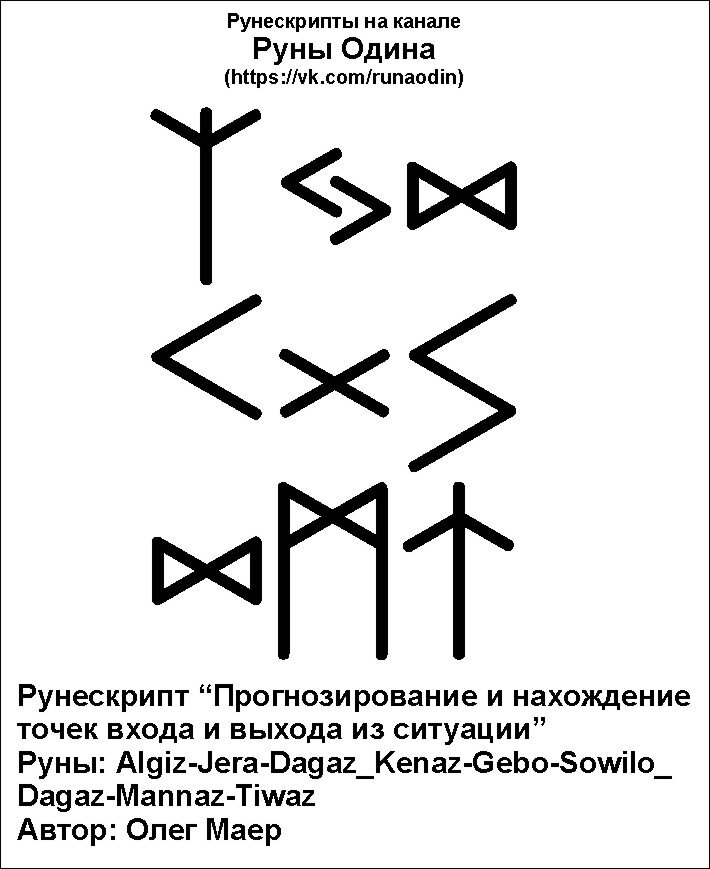 Три руны. Манназ Дагаз. Рунескрипты. Руны Альгиз и Тейваз.