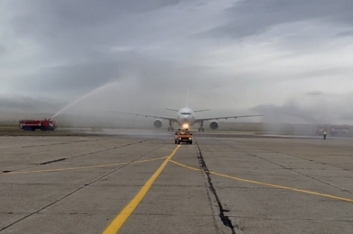    Первый рейс iFly Airlines прибыл из Санкт-Петербурга в Читу