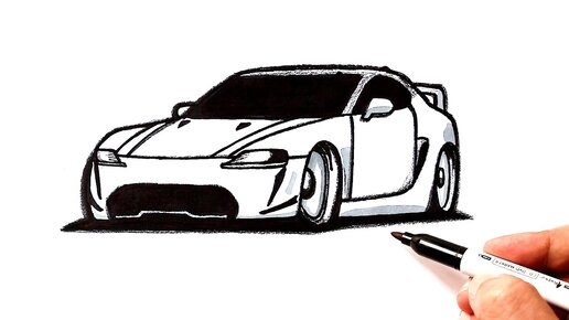 Как нарисовать Тойоту Камри | Как рисовать машину