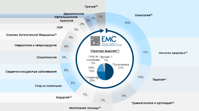 Структура выручки ЕМС