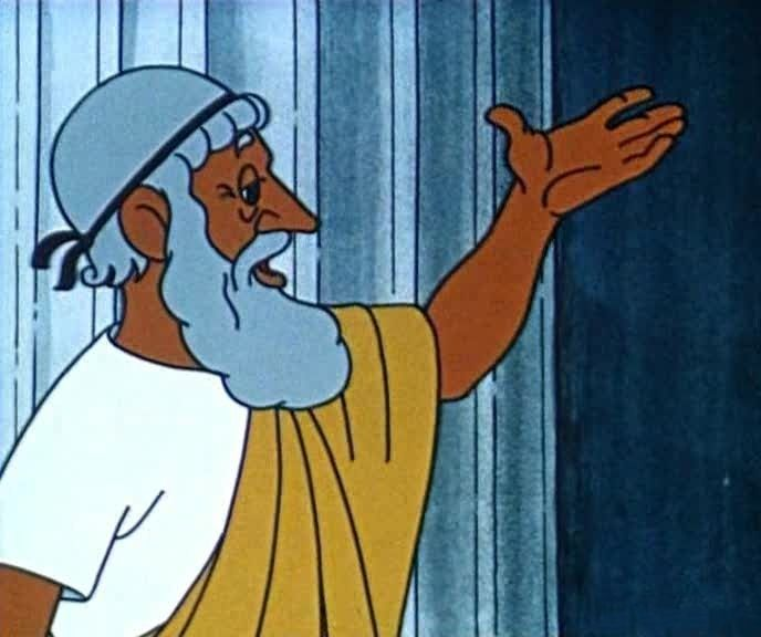 Кадр из мультфильма "Коля, Оля и Архимед", 1972 год