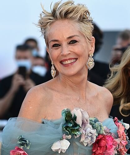 В своем платье принцессы Шерон Стоун прекрасна. Изображение из свободного доступа.