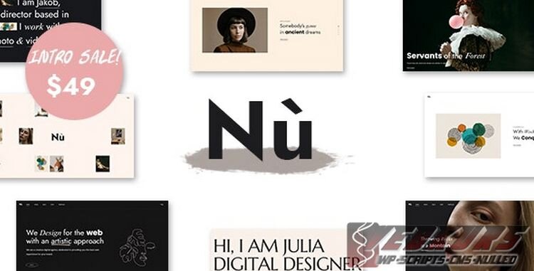 Nù ~ Тема WordPress для творческого портфолио