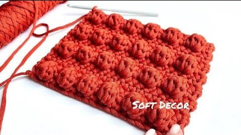 Узор ШИШЕЧКИ крючком из трикотажной пряжи | Anna Gri Crochet | Дзен