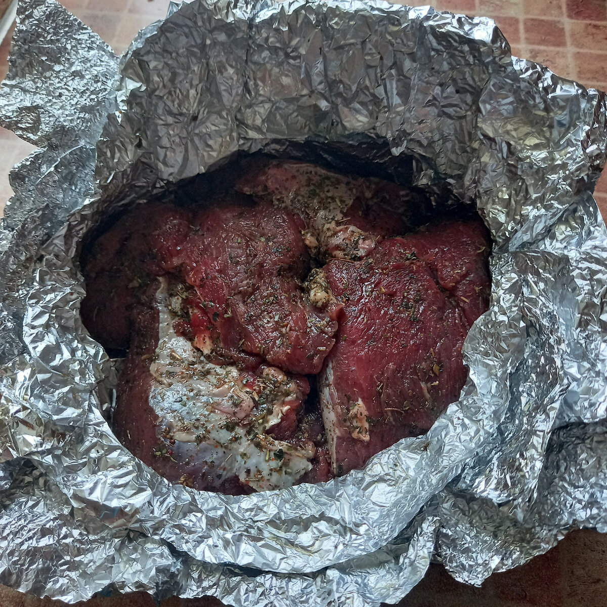 Вот такую шубку делаем, свои 3 куска я положила вплотную, получился как бы один кусок