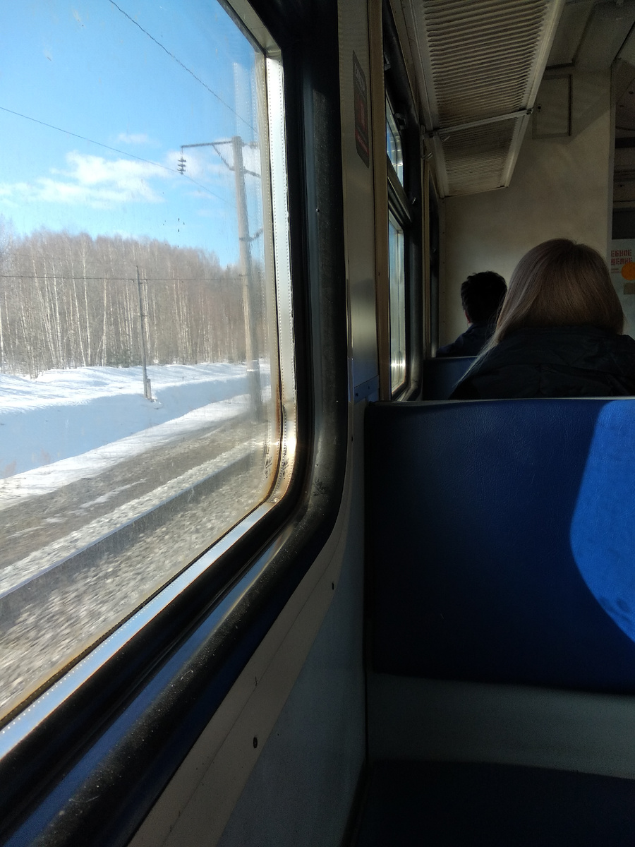 Вагон электропоезда.