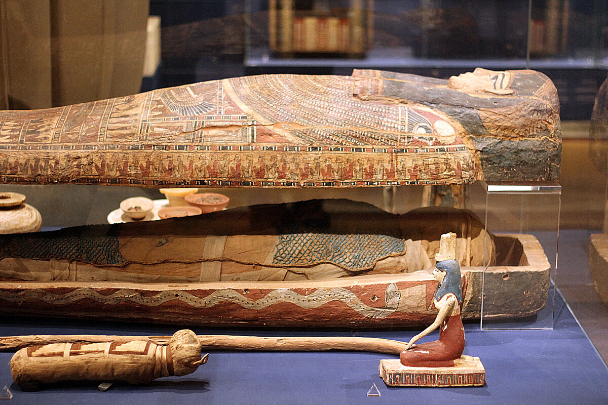 Государственный музей изобразительных искусств им. А.С. Пушкина (Москва). 
Мумия Хор-Ха в саркофаге. Поздний период, I тыс. до н.э.