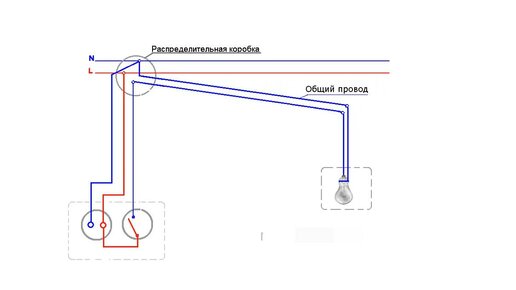 Как подключить розетку и выключатель в 1 блоке. Разбор на схемах