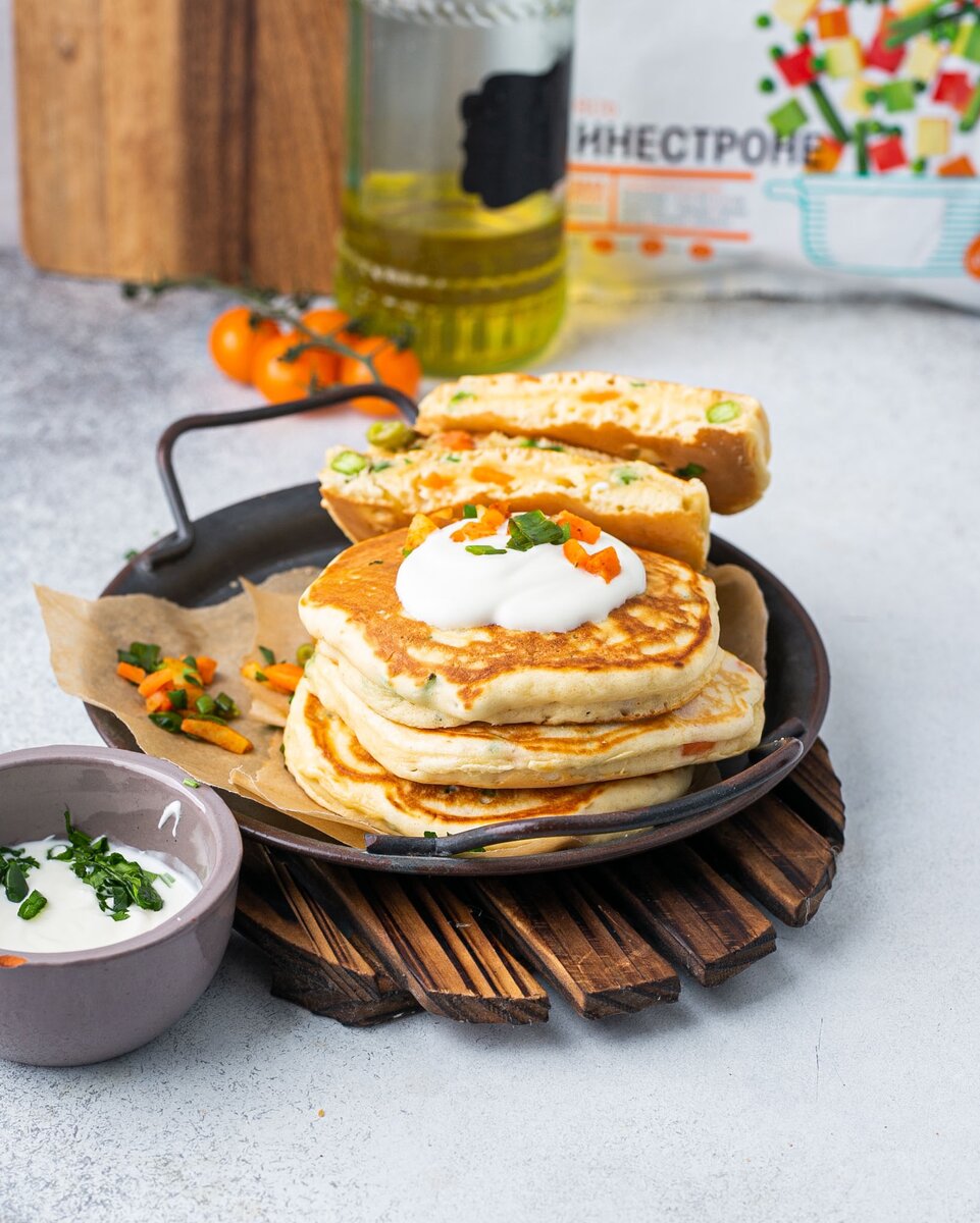 Панкейки с овощами👌🏻- необычная альтернатива большим блинам с начинкой!  Да будет Масленица! | Планета Витаминов | Дзен