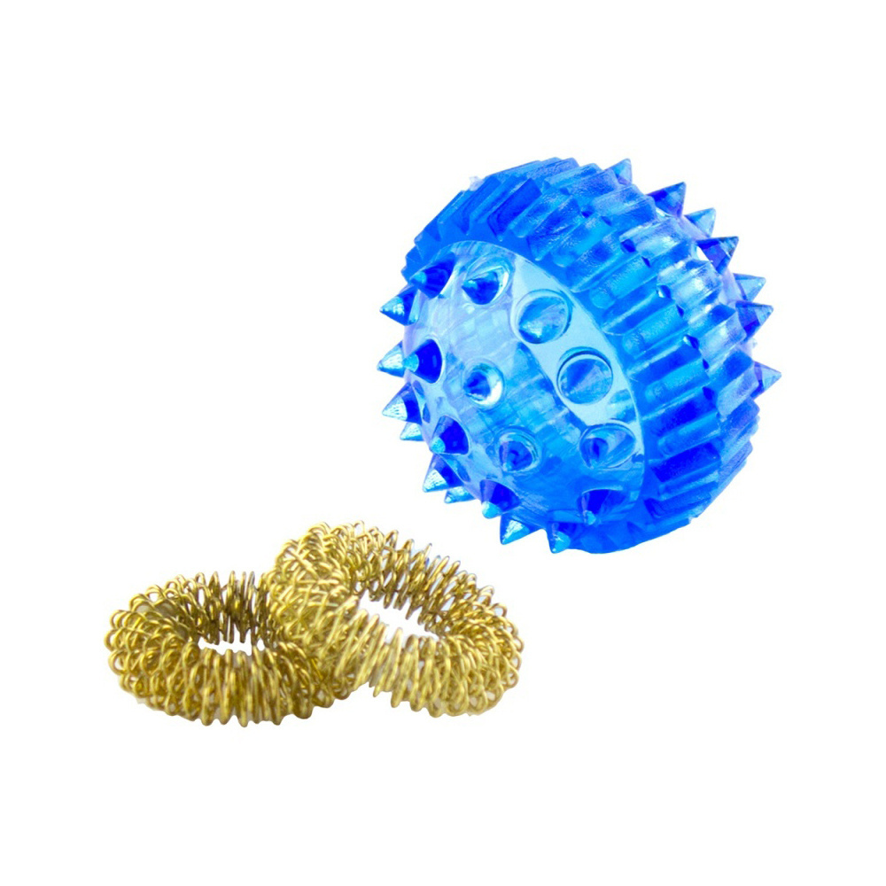 Материалами для массажеров Су-Джок служат металл и пластик.