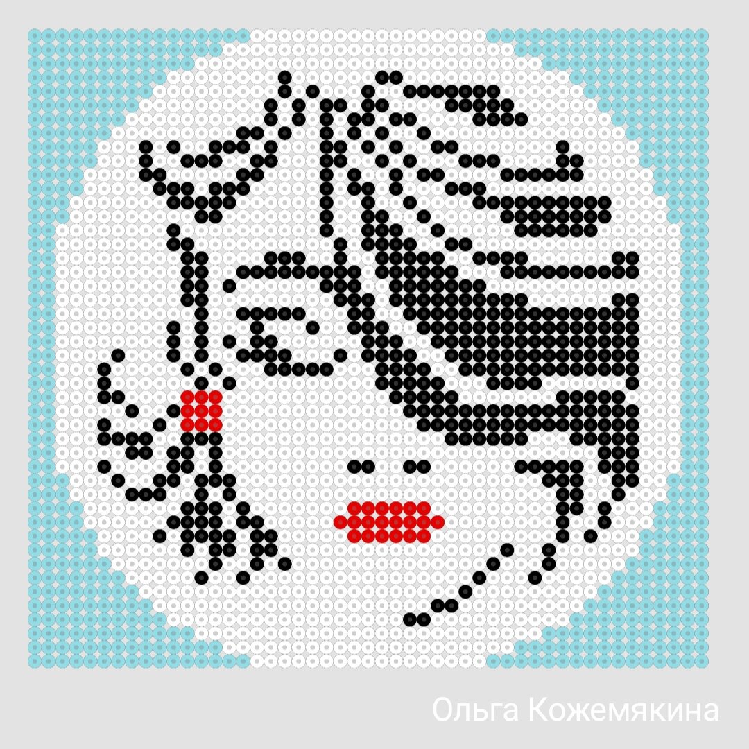 Первая схема панно "Девушка"