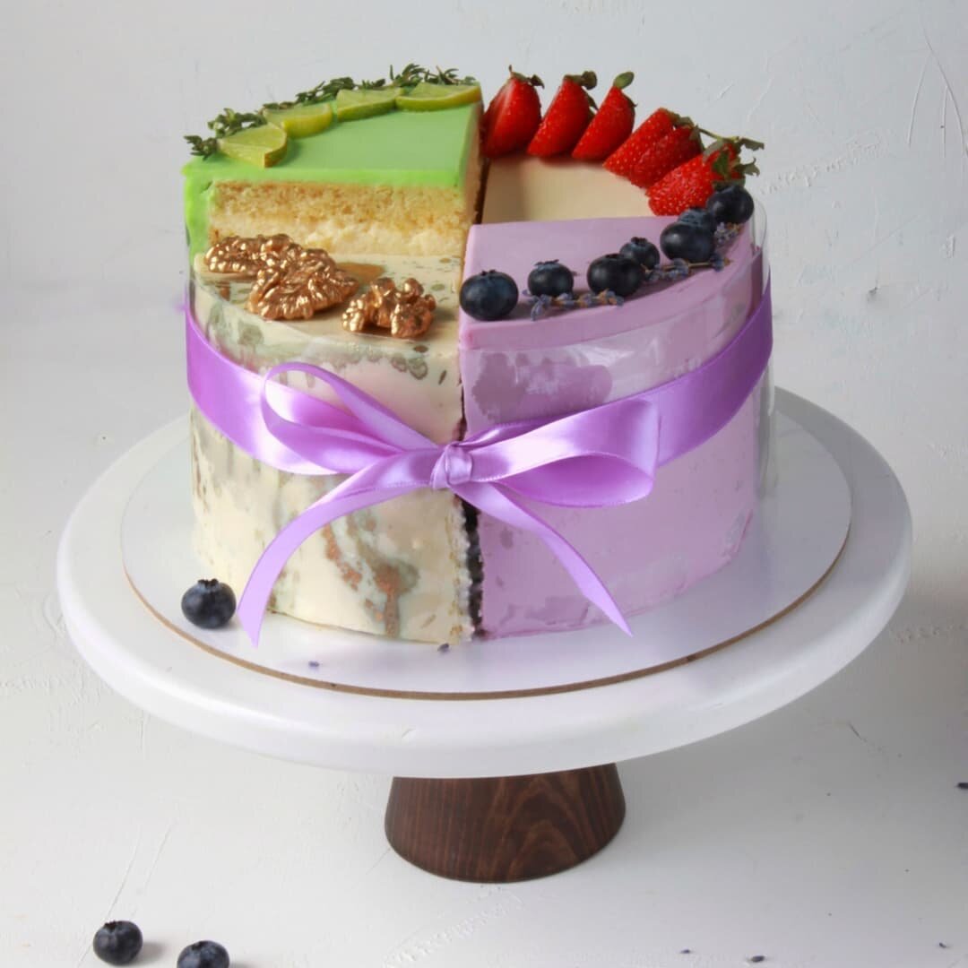 Четыре вкуса в одном торте
