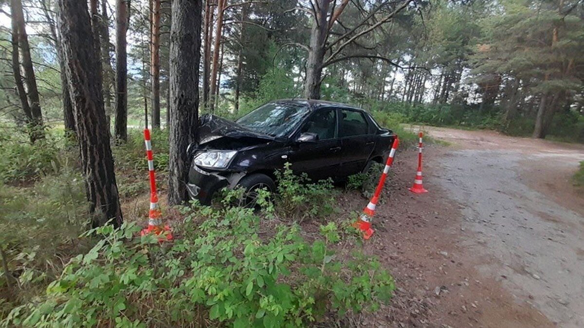     Автомобиль «Датсун» слетел в кювет и врезался в дерево. ДТП произошло вечером 18 июня под Тобольском, в СНТ «Садовод».