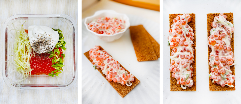 Лето - самое время для оригинальных закусок с икрой свежего улова! 