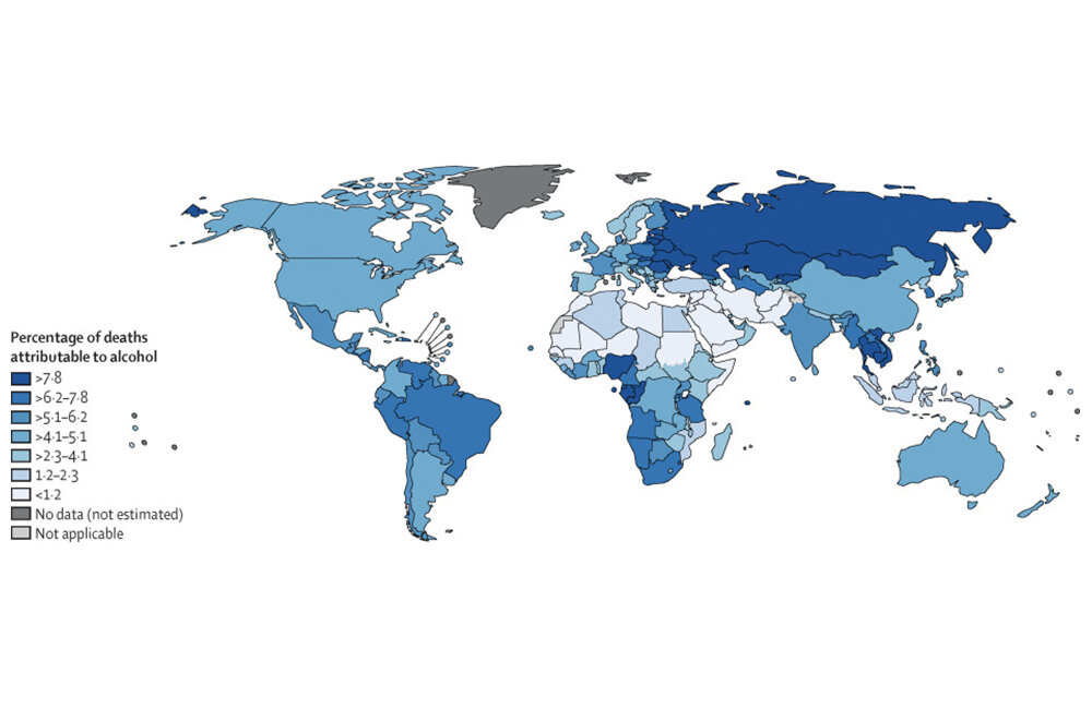 Карта алкоголя мира
