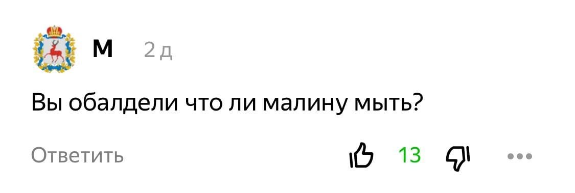 Скриншот комментария