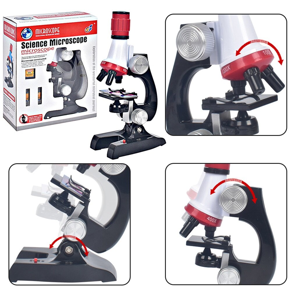 Детский микроскоп scientific microscope 1200x 8+