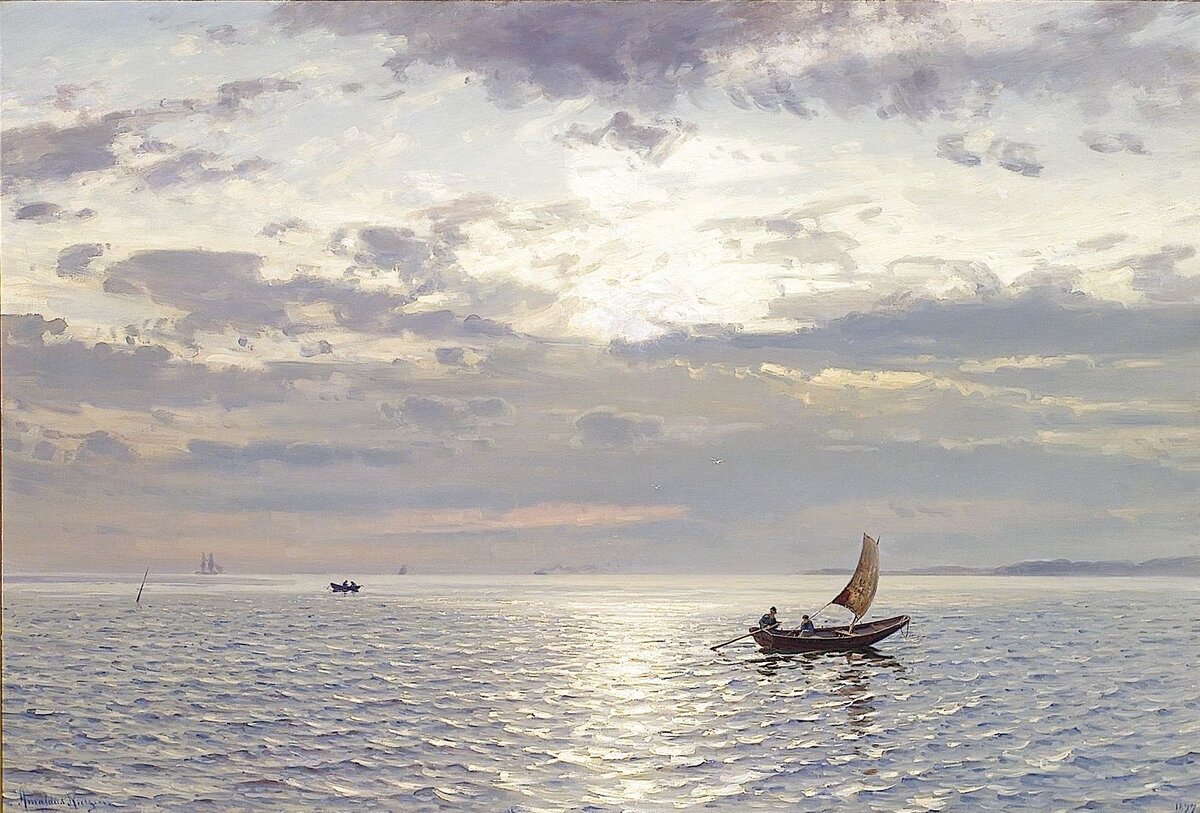 Амалдус Нильсен — «Вечернее настроение над морем», 1897 год 
