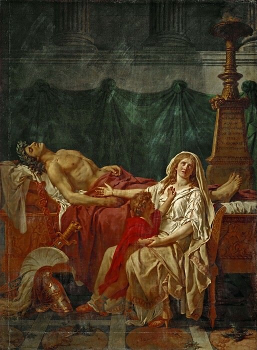 Андромаха оплакивает Гектора. Жак-Луи Давид (1748-1825)
