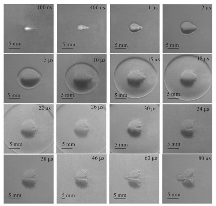 Формирование воздушных (плазменных) завихрений в результате лазерного удара по воздушной среде.