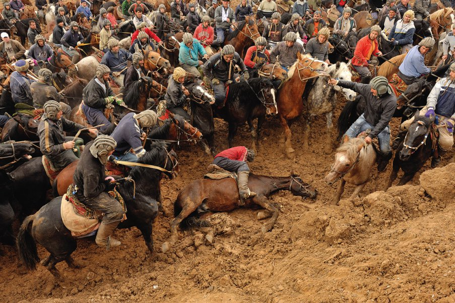 Ни одна игра не обходится без пострадавших. «Мурд! Мурд! Мурд!» («Умер! Умер! Умер!») – рокотом пронеслось над упавшими всадником и конем. В этот раз обоим повезло – остались в живых. 