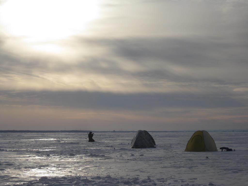 На Карповском водохранилище